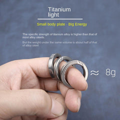 Titanium Alloy Keychain Car Key Ring Men Women Lock Spoon Buckle Pendant