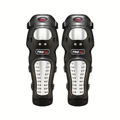Motorcycle Knee Elbow Pads Set Stainless Steel Anti-fall Gear