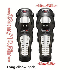 Motorcycle Knee Elbow Pads Set Stainless Steel Anti-fall Gear