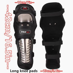 Motorcycle Knee Elbow Pads Set Stainless Steel Anti-fall Gear