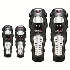 Motorcycle Knee Elbow Pads Set Stainless Steel Anti-fall Gear