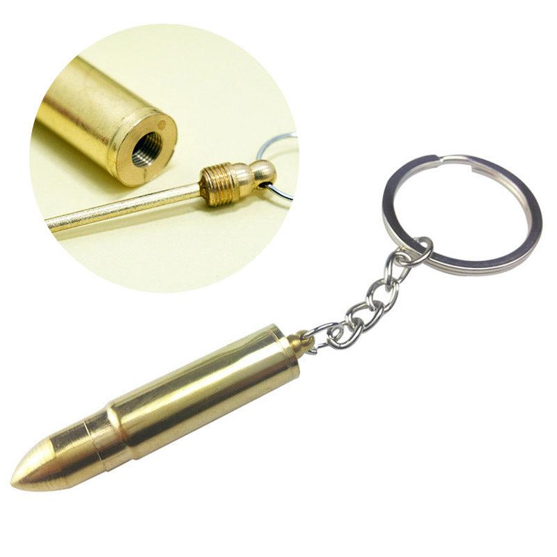 Bullet Keychain Earpick Spoon Keychain Couple Keyring