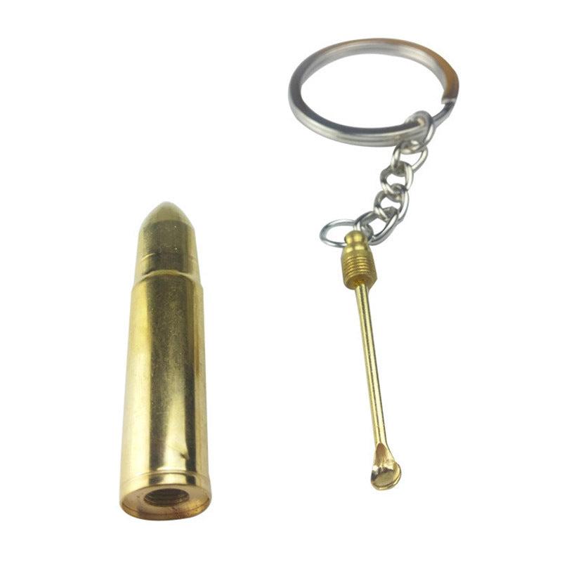 Bullet Keychain Earpick Spoon Keychain Couple Keyring