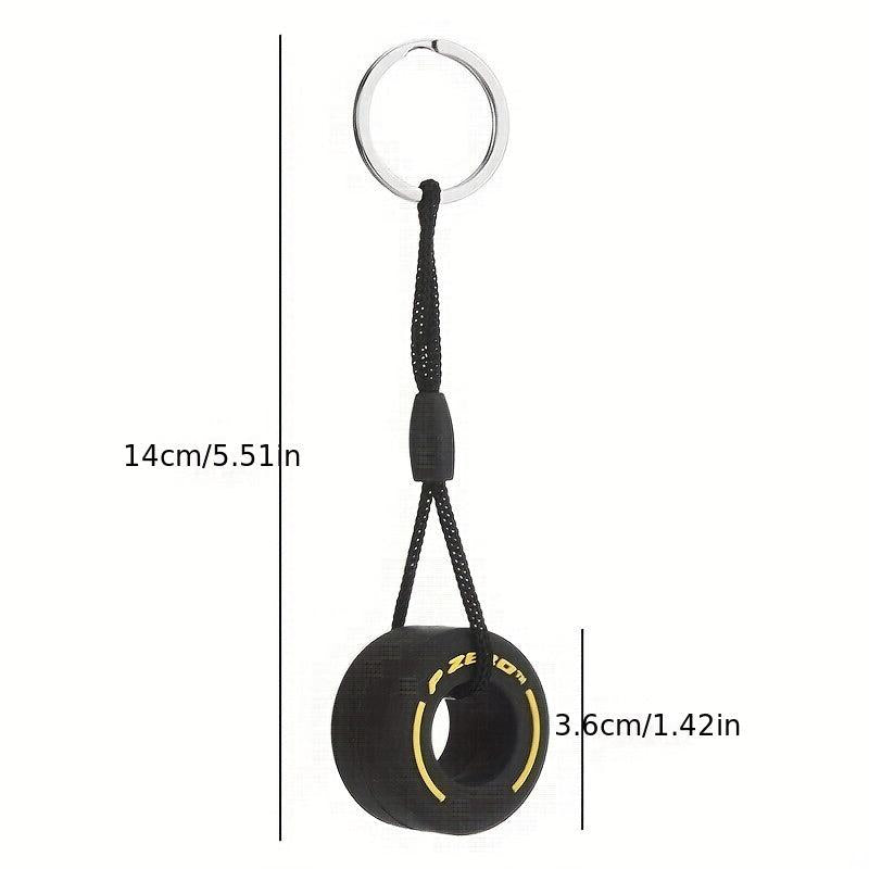 Rubber Tire Keychain Car Key Chain Couple Backpack Pendant