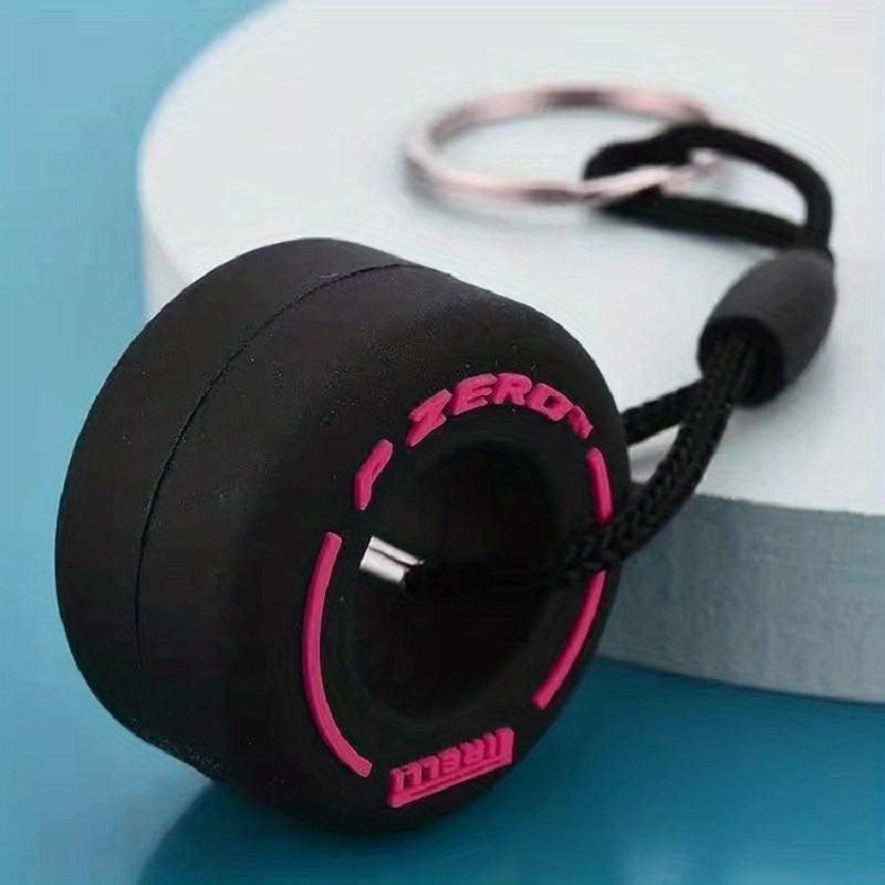 Rubber Tire Keychain Car Key Chain Couple Backpack Pendant