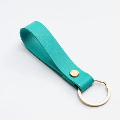 Elegant PU Leather Keychain - Business Gift for Men & Women