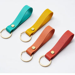 Elegant PU Leather Keychain - Business Gift for Men & Women