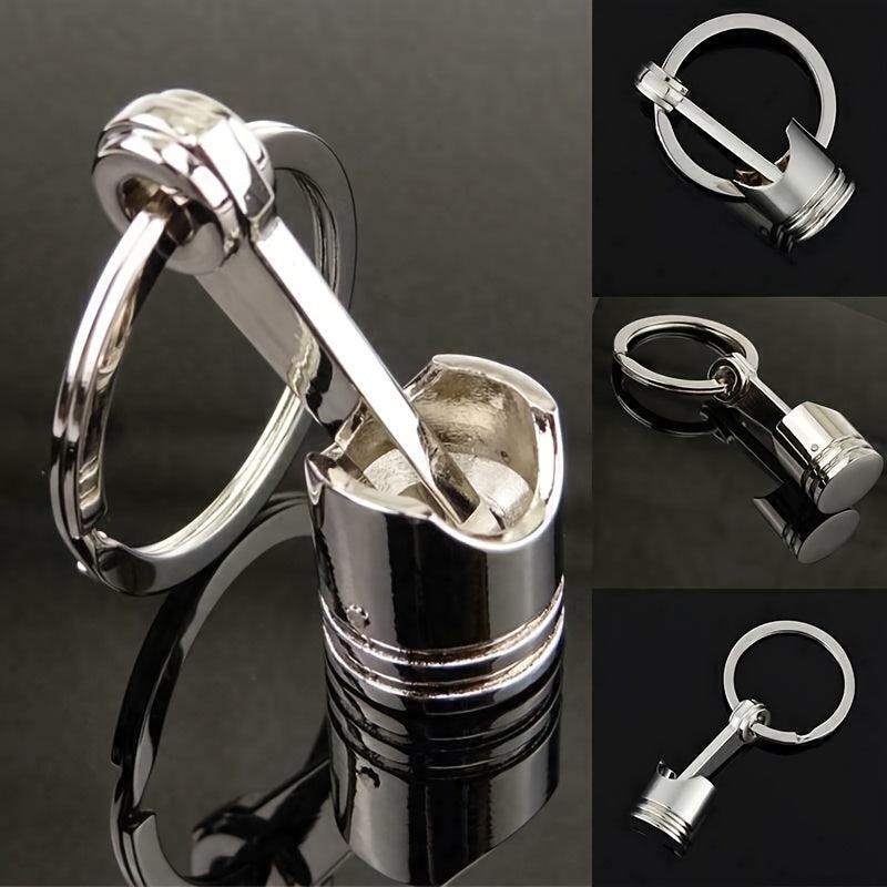 Car Engine Piston Style Keychain Key Ring Metal Model Keyring Keyfob