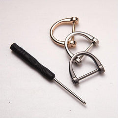 Screw Shackle Heavy D Rings Key Chain Holder