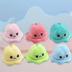 Octopus Keychain Double Sided Cartoon Plush Doll Pendant