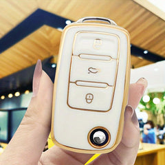 TPU Anti-drop Car Key Case for Volkswagen Skoda Langyi