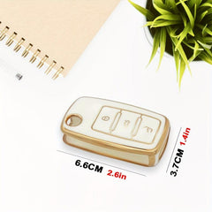 TPU Anti-drop Car Key Case for Volkswagen Skoda Langyi