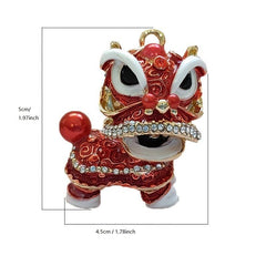 Chinese Dragon Car Key Chain Pendant with Artificial Diamond