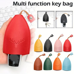Pull Out Key Wallets Case PU Leather Key Case Pocket Key Holder
