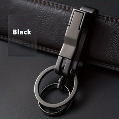 Car Keychain Men's Zinc Alloy Anti Lost Dual Keyring Key Pendant