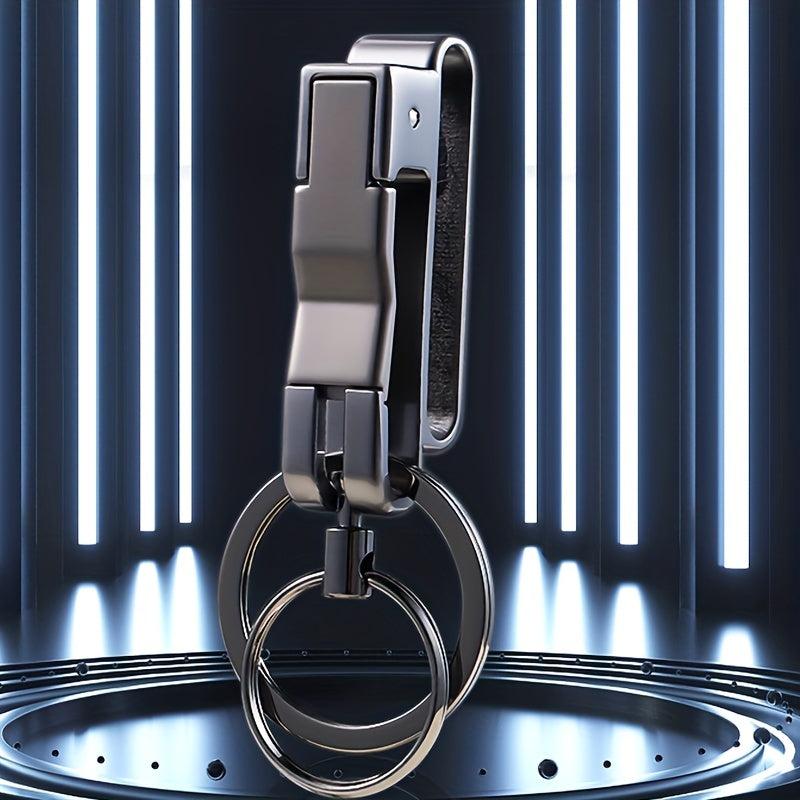 Car Keychain Men's Zinc Alloy Anti Lost Dual Keyring Key Pendant