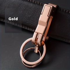 Car Keychain Men's Zinc Alloy Anti Lost Dual Keyring Key Pendant