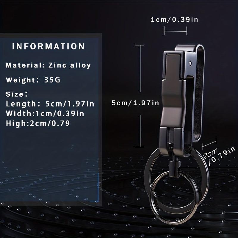 Car Keychain Men's Zinc Alloy Anti Lost Dual Keyring Key Pendant