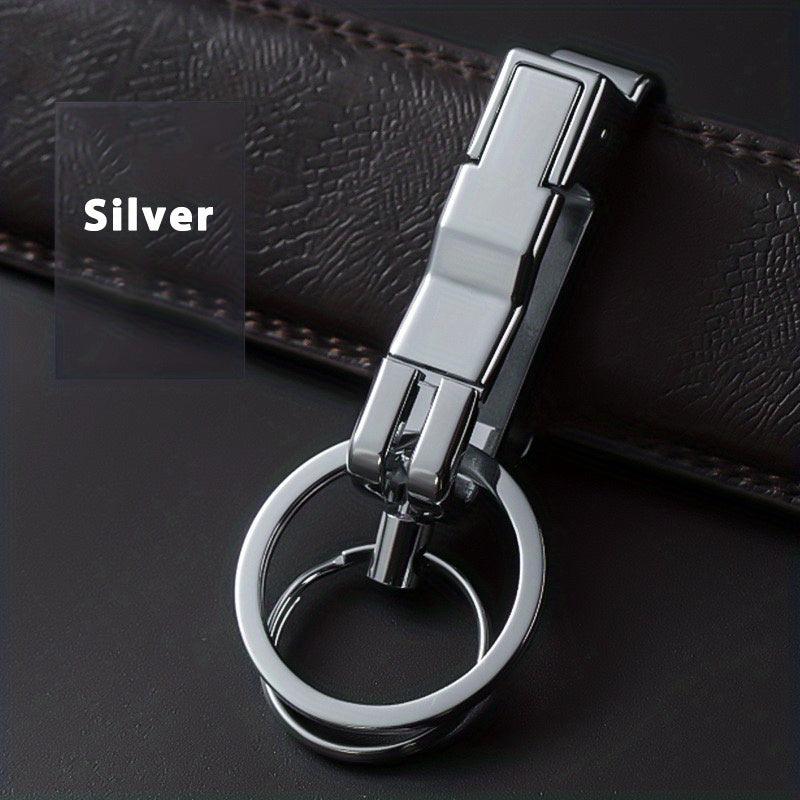 Car Keychain Men's Zinc Alloy Anti Lost Dual Keyring Key Pendant