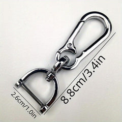 Car Keychain Carabiner Shape Keyring Stainless Steel Man Unisex Gift