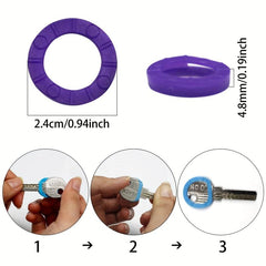 16pcs Key Caps Cover Set Square & Round Key Covers Soft Rubber Tags