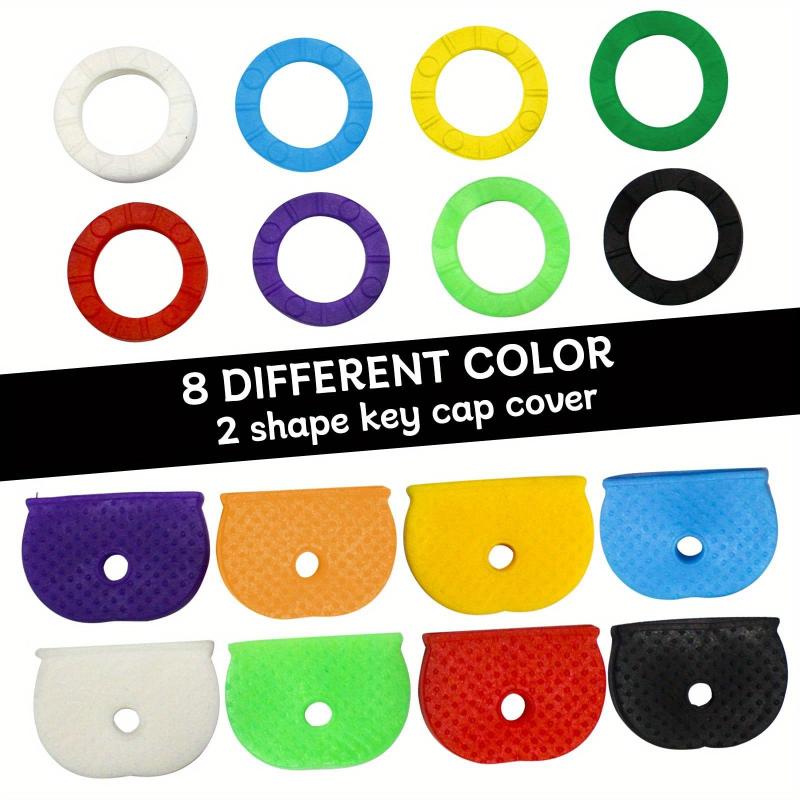 16pcs Key Caps Cover Set Square & Round Key Covers Soft Rubber Tags
