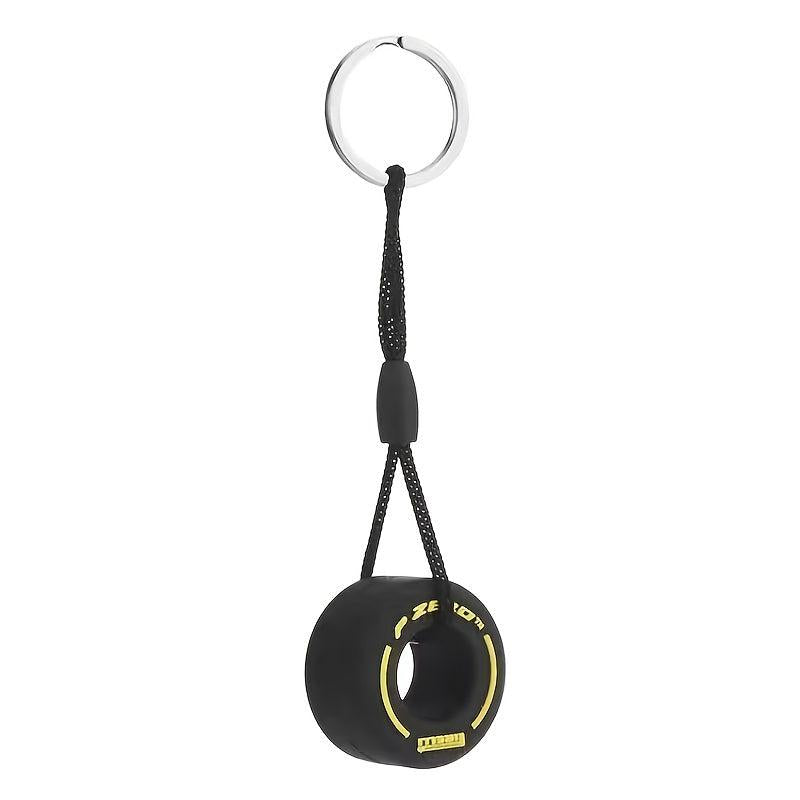 Rubber Tire Keychain Couple Backpack Pendant
