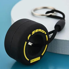 Rubber Tire Keychain Couple Backpack Pendant