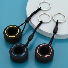 Rubber Tire Keychain Couple Backpack Pendant