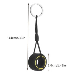 Rubber Tire Keychain Couple Backpack Pendant