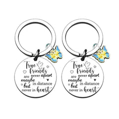 Butterfly Keychain - Never Part From True Friends