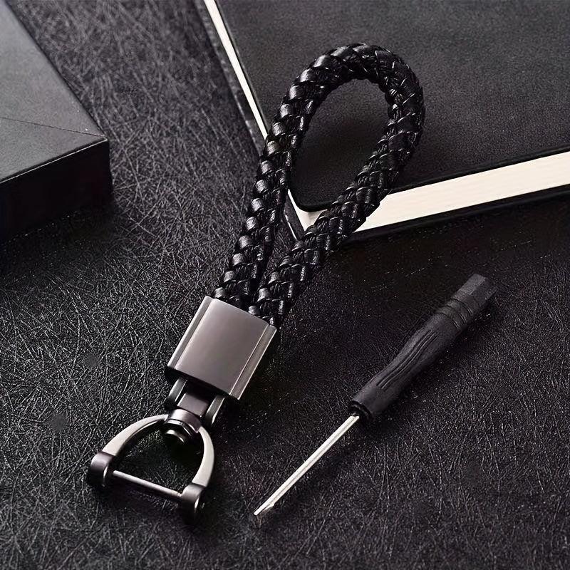 Leather Keychain Braided Keyring Car Accessories