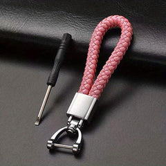 Leather Keychain Braided Keyring Car Accessories