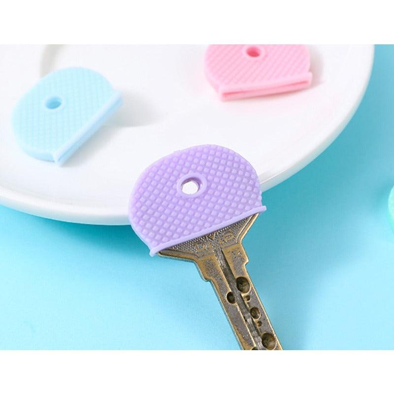 10pcs Car Home Elastic Key Case Waterproof Key Cap Protective Case