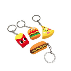 Cute Food Themed Car Keychain Set