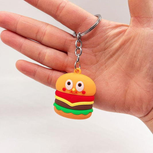Cute Food Themed Car Keychain Set