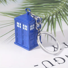 1pc Phone Booth Alloy Keychain Event Gift Car Interior Pendant