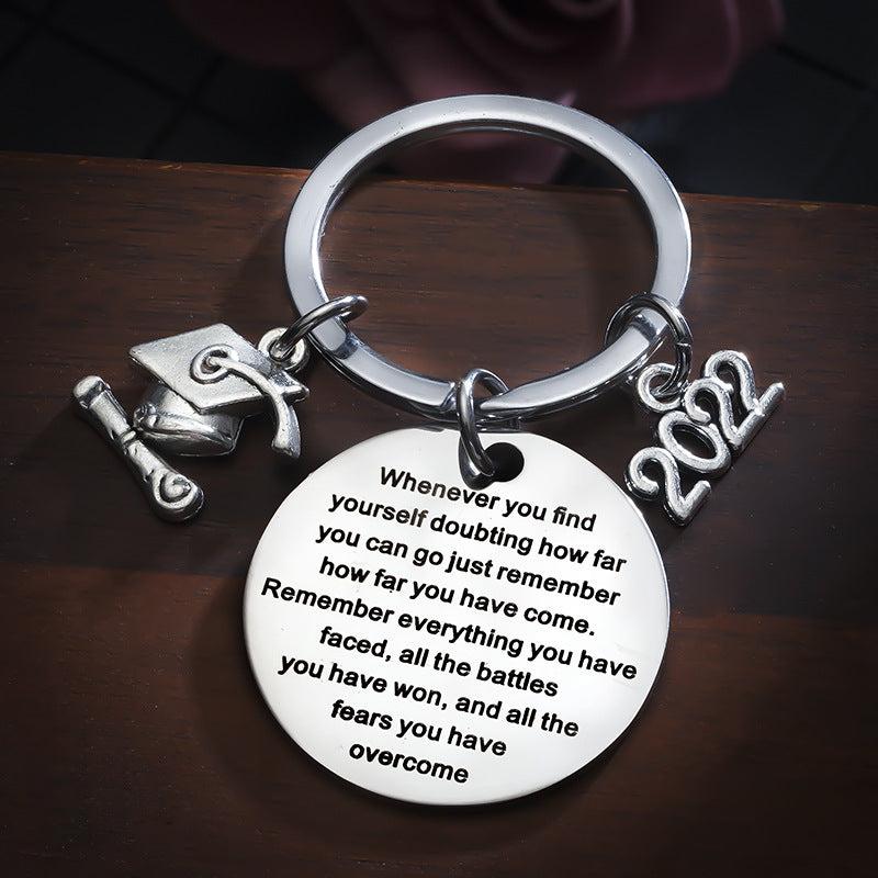 Graduation Key Chain - Stainless Steel Gift for Students