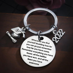Graduation Key Chain - Stainless Steel Gift for Students