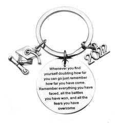 Graduation Key Chain - Stainless Steel Gift for Students
