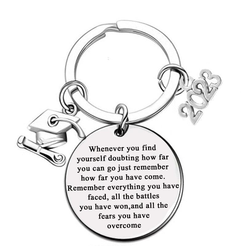 Graduation Key Chain - Stainless Steel Gift for Students