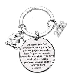 Graduation Key Chain - Stainless Steel Gift for Students