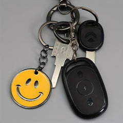 Smiley Face Zinc Alloy Keychain
