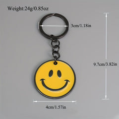 Smiley Face Zinc Alloy Keychain