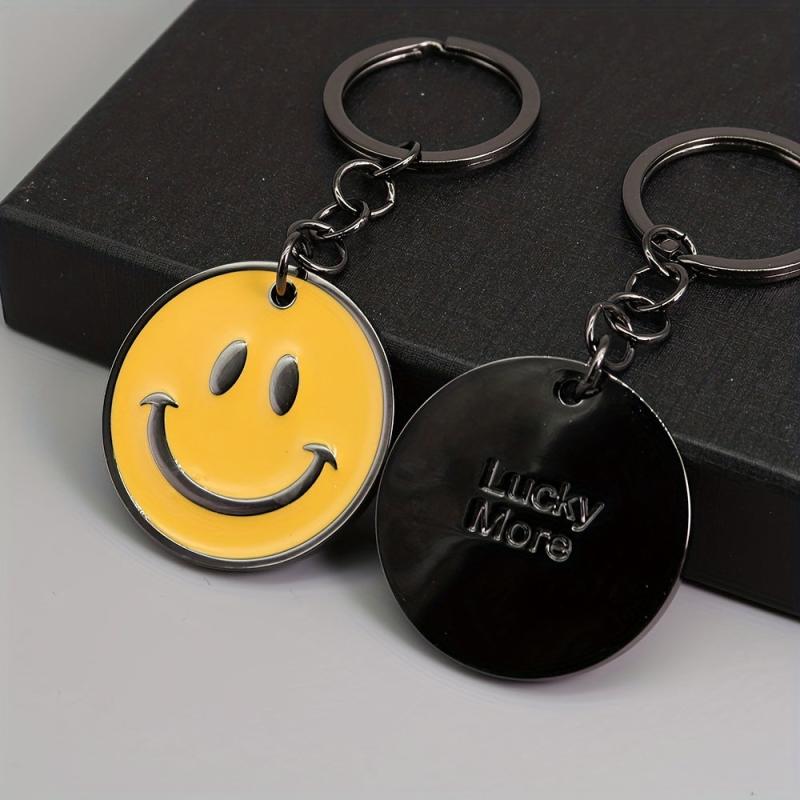Smiley Face Zinc Alloy Keychain