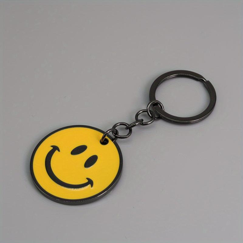 Smiley Face Zinc Alloy Keychain