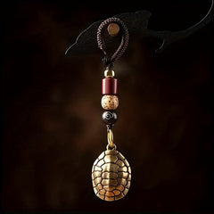 Pure Brass Rich World Hand Piece Car Key Chain Pendant Male Accessories