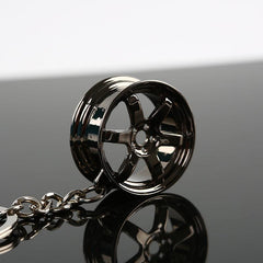 JDM Auto Racing TE37 Wheel Mini Keychain Keyring Alloy