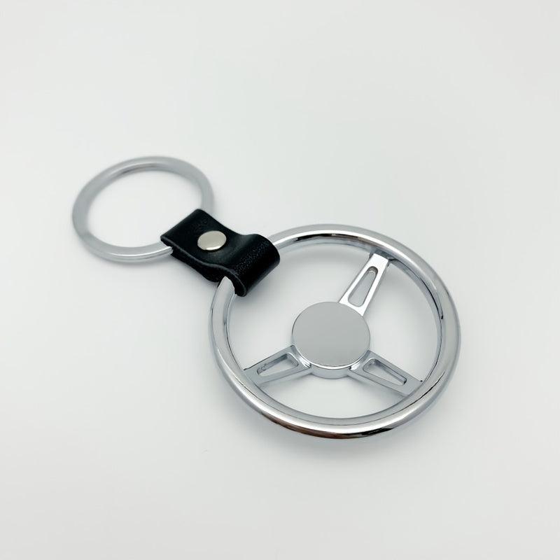 Racing Steering Wheel Metal Key Ring Holder Bag Pendant