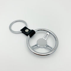 Racing Steering Wheel Metal Key Ring Holder Bag Pendant
